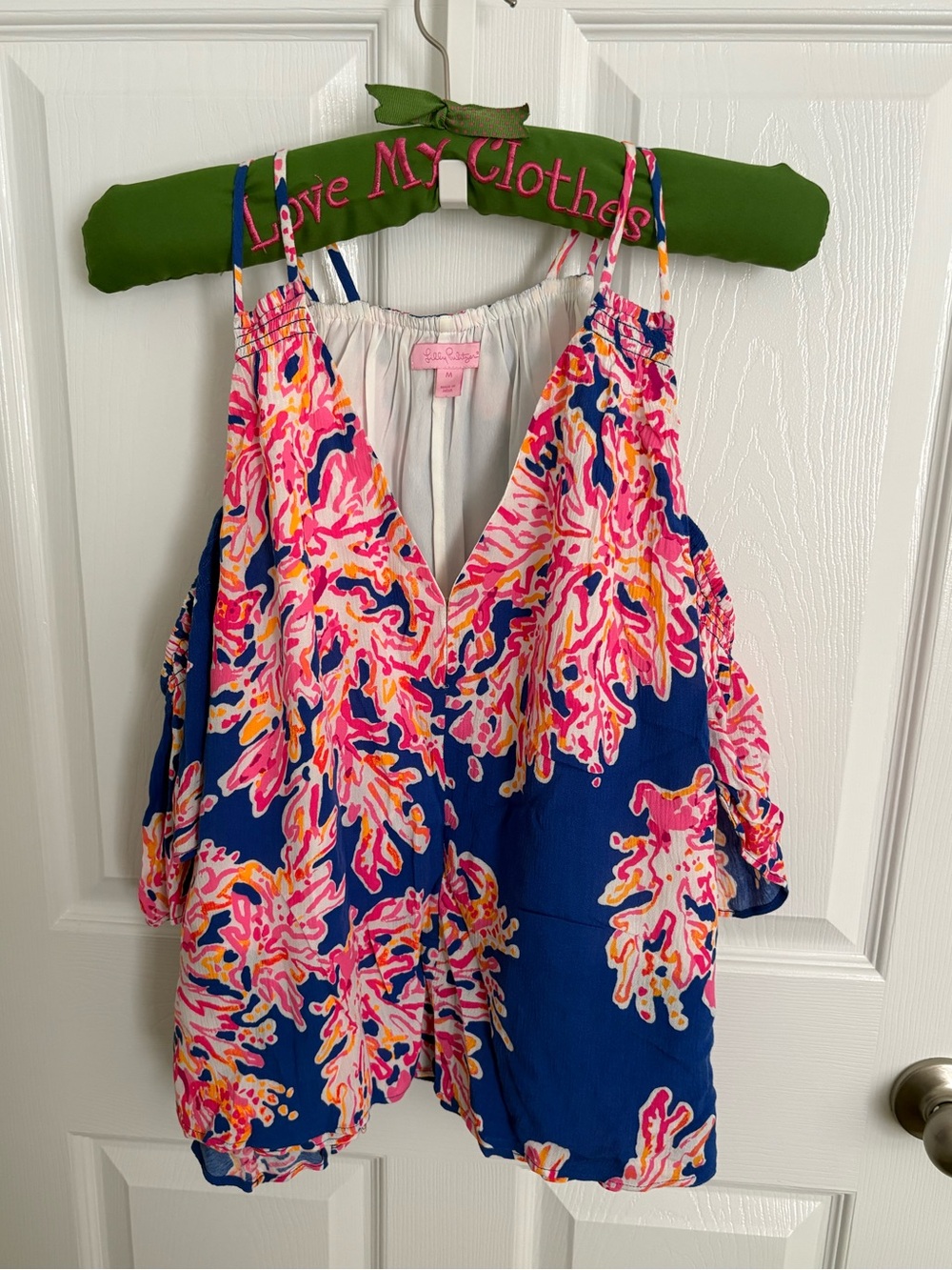 Lilly Pulitzer Blue & Pink Floral Top